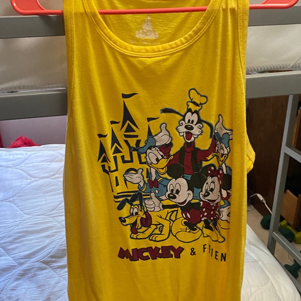 Disney Yellow Mickey & Friends Tank Top
